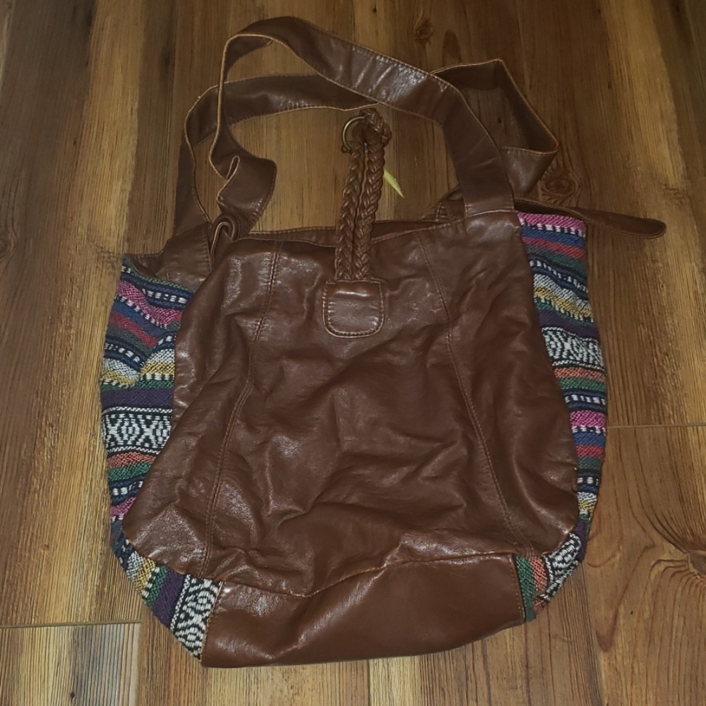 Brown leather purse